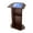 Brown-A, variant on Dwellnix Rolling Presentation Podium with Storage, Mobile 3-Tier Stand, Adjustable Height, Portable Lectern for Office, Classroom & Conference Room