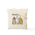 thumbnail image 2 of CafePress - World's Best Dog & Cat Mom Tote Bag - Unisex Canvas Tote Bag, Beige, 1-Piece, 2 of 7