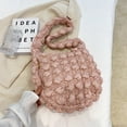 thumbnail image 2 of Bolso de nube para mujer, bandolera informal de nailon acolchado de gran capacidad (rosa), 2 of 8