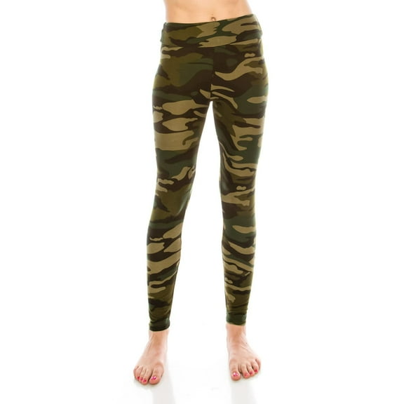 Eevee High Waisted Women's Yoga Patterned and Solid Colored Leggings - Plus Size Camo