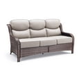 thumbnail image 2 of Unnifurnzi Outdoor Sofas All Weather Wicker Outdoor Couch with 6 Inch Thick Cushions Outdoor Furniture Couch for Porch Poolside Balcony-Brown/Beige, 2 of 7