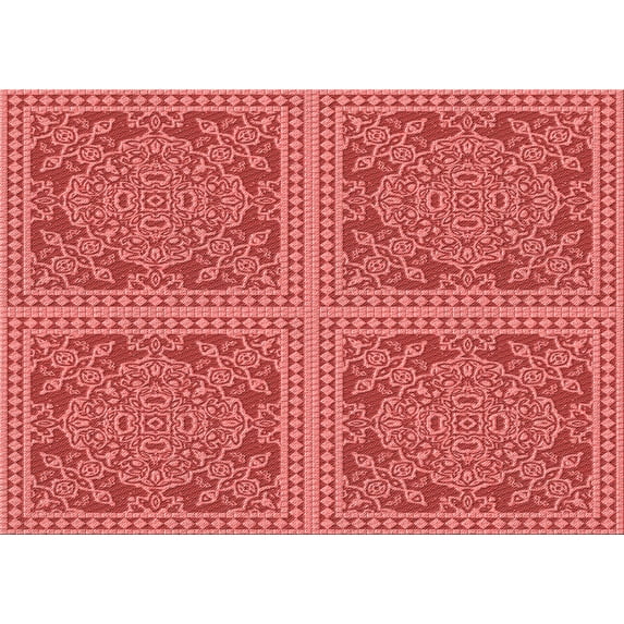 Ahgly Company Machine Washable Indoor Rectangle Transitional Red Area Rugs, 2' x 3'