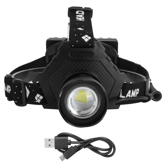 Linterna frontal XHP70 con luz fuerte, carga USB, Zoom telescópico, lámpara de cabeza de pesca, iluminación para exteriores