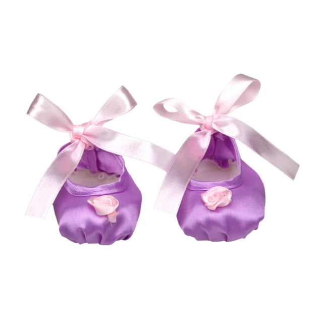 Zapatos de muñeca para muñeca de 18'' Accesorios de muñeca resistentes Zapatos de baile de simulación de moda violeta