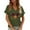 Army Green, variant on mihongmao Mardi Gras T Shirts for Women Ladies' Carnival Printed V-neck T-shirt Casual Short Sleeved Top/Shirt Army Green S
