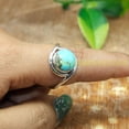 thumbnail image 5 of Natural Blue Turquoise Gemstone 925 Sterling Silver Handmade Statement Ring Gift Jewelry For Her, 5 of 5