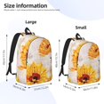 thumbnail image 5 of Geaub sunflower 5 durable canvas backpack: stylish, lightweight, and spacious with adjustable straps, 5 of 7