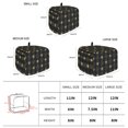 thumbnail image 6 of Toaster Cover 4 Slice, Sunflower, Dustproof Bakeware Oven Protector with Top Hook, Gradual Geometric Abstract Modern Black Waterproof Small Kitchen Appliance Toasters Dust Cover, 12"x11"x8", 6 of 9
