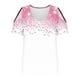 thumbnail image 4 of Algodón Fuera Del Hombro Tops para las Mujeres Blusas de Impresión de Manga Corta Cuello en V Top de Moda, Blusa de Verano Casual, 4 of 7