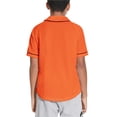 thumbnail image 6 of GiLiling Boys Baseball Jersey Kids Short Sleeve Girls Hip Hop T Shirt Toddler Sport Button Down Jersey Shirt (Orange, 4-5 Years), 6 of 8