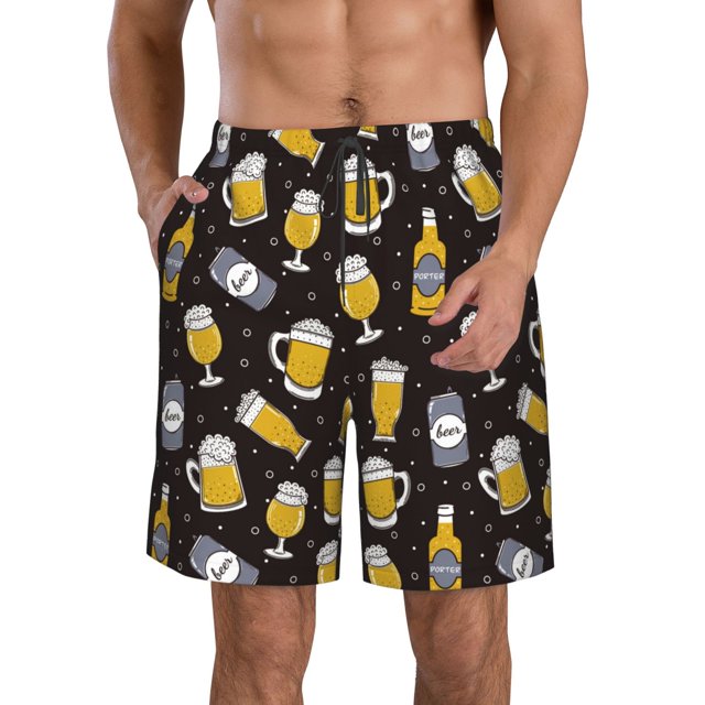 Balery Beer In A Bottle Traje de Baño Estilo Hawaiano para Hombre, Shorts de Secado Rápido con Bolsillos-X-Large