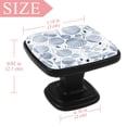 thumbnail image 4 of 4 Pcs Square Cabinet Handle Cupboard Knob Drawer Pulls Handle Conch Sea Snail Drawer Knobs with Screws Furniture Decoration, 4 of 7