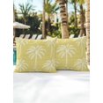 thumbnail image 4 of Outdoor Pillows Waterproof, Yellow Palm Tree Throw Pillows with Inserts Included, Summer Botanical Tropical Tree Indoor Outdoor Decorative Lumbar Pillow for Bed/Couch/Patio 16"x16", 2Pcs, 4 of 8