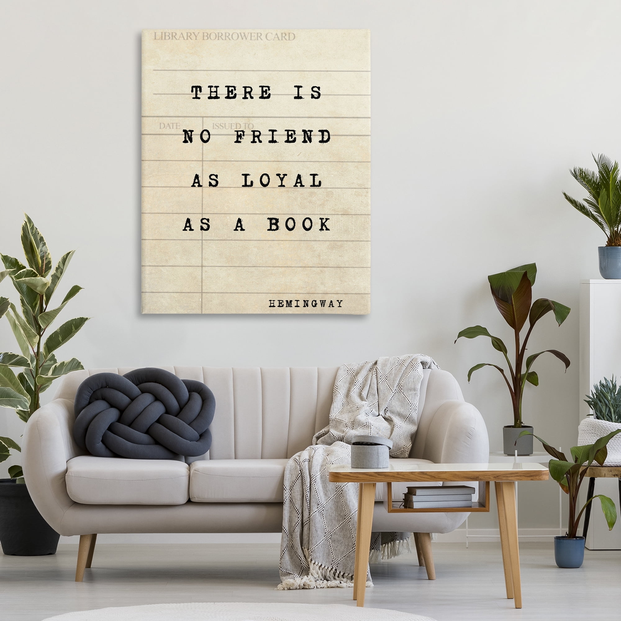 Stupell Industries No Friend As Loyal As A Book Canvas Wall Art, design by Julia Frost