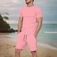 thumbnail image 2 of Short Sets for Men 2 Piece Mens T-Shirts and Shorts Summer Set Beach Outfits Mens Matching Set, 2 of 6