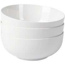 HELLONE 3 pcs Salad Bowls Set, 64 Ounce Serving Bowls for Kitchen, White Ceramics Bowl Sets for Salad Soup Pasta Popcorn Fruits, Mixing Bowls
