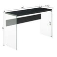 thumbnail image 6 of Convenience Concepts SoHo Console Table/Desk in Black Wood Finish, 6 of 7