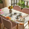 thumbnail image 3 of Bunny Easter Table Cloths for 3 Foot Rectangle Tables, Eucalyptus Spring Floral Farmhouse Weeping Patio Waterproof Elastic Fitted Tablecloths, Washable Rectangular Table Cover for Camping, 3 of 8