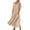Khaki, variant on Pxxlle Cotton Linen Dress for Women Plus Size Short Sleeve Dresses with Pockets Loose fit Scooped Neck Summer Dress Solid Color A Line Dress