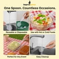thumbnail image 5 of Impresserve 8.7" Clear Disposable Plastic Serving Spoons - 12 Count, 5 of 8