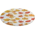 thumbnail image 4 of Autumn Harvest Maple Leaves Thanksgiving Floral Medallion Round Rug - Small Round Area Rug, Soft Non-Slip Machine Washable Bedroom Mat Indoor Accent Entry Carpet for Office Desk Dorm Hallway, 4 of 6