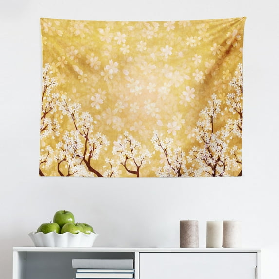 Saying Tapestry, Inspirational Ready for New Adventures Lettering on Balloon Print, Fabric Wall Hanging Decor for Bedroom Living Room Dorm, 2 Sizes, Black and White, by Ambesonne