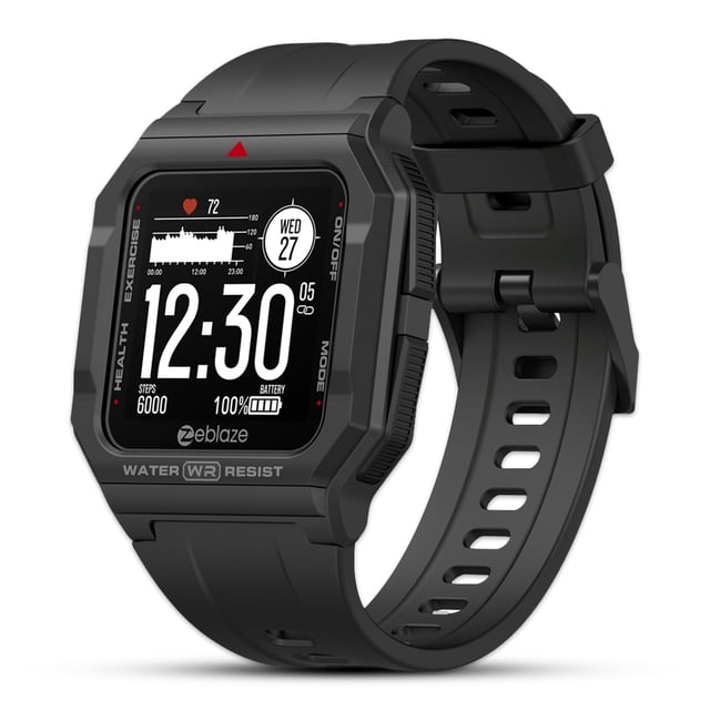 Reloj inteligente con seguimiento del sueño y frecuencia cardíaca Zeblaze, reloj inteligente con control táctil, compatible con Bluetooth, pulsera de seguimiento de pantalla HD 5.1, negro Inevent EL005058-01