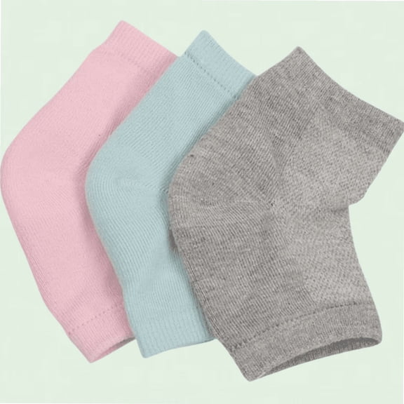 Moisturizing Cracked Heel Socks, 3pcs Toeless Pedicure Socks for Men and Women
