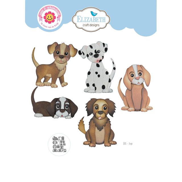 Troqueles metálicos Barron de 15 piezas con diseño de perro para scrapbooking