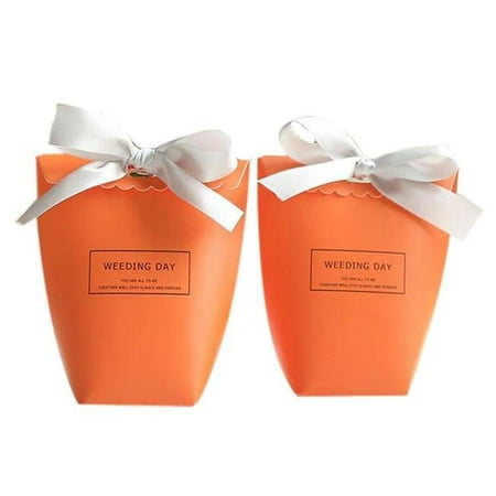 Panda Superstore PS-HOM13761871-YAN01718 20 Piece Candy Favor Wedding & Creative Birthday Decoration Party Gift Box, Orange