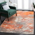 thumbnail image 2 of SAFAVIEH Madison Oscar Abstract Distressed Area Rug, Grey/Orange, 4' x 6', 2 of 8