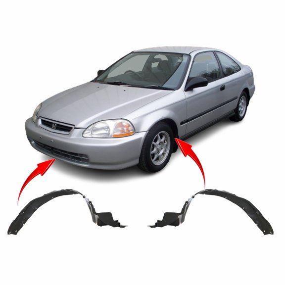 DCP Set of 2 Fender Liners for Honda Civic 1996-1998 HO1248103 HO1249103