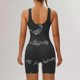 thumbnail image 3 of Trajes de Mujer Casual, Verano Impreso Cremallera Correa de Camisola Traje Corto Hecho de 90% Poliéster 10% Spandex, Trajes Cortos para Mujeres, 3 of 6