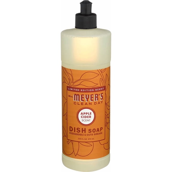 Mrs. Meyer's Dish Soap Apple Cider Scent - Liquid Dish Detergent - 16 Fl Oz Pack of 1