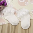 thumbnail image 2 of ITFABS Infant Baby Girls Ruffle Socks Eyelet Frilly Lace Princess Ankle Socks, 2 of 8