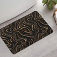 thumbnail image 2 of Black Gold Marble Pattern Bathroom Rugs Mat,Non Slip Microfiber Bathroom Rug,Rubber Backing,Soft Bathroom Mats for Bathroom Floor,Tub and Shower,17x27in(43x68cm), 2 of 5