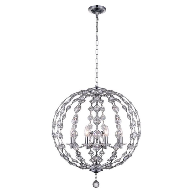 CWI Lighting Esia Lustre 8 Lumières avec Finition Chrome