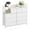 White, variant on Senfot Storage Cabinet, 9 Drawer Storage Rack with Power Outlet - Iron + MDF + PB, Black Walnut, Multi-purpose Storage with Charging Station