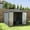 Gray, variant on EastVita 10x8 FT Outdoor Metal Storage Shed, Steel Utility Shed Storage, Metal Shed Storage Utility Room with Lockable with Sloped Roof for Patio, Garden , Outdoor