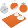 thumbnail image 4 of Orange Solid Color Dish Drying Mat Absorbent Reversible Dish Drainer Pad Tableware Mat for Kitchen Countertop Home Decoration, 16 x 18 Inch, 4 of 7