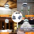 thumbnail image 3 of CJC Solar Pendant Lights, Waterproof Solar Shed Lamp Gazebo Lights with Remote Control, 160 LED and 360°Lighting, for Garage, Barn, Garden, Yard, Pathway,  Indoor/Outdoor, 3 of 12