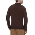 thumbnail image 2 of GH Bass Men's Sherpa Lined Mock Neck Sweater (Brown,L), 2 of 3
