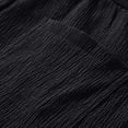 thumbnail image 6 of Tfken Men Pants For Summer Drawstring Elastic Waist Solid Color Pants With Pockets Fashion Daily Wear Male Classic Clothes Black, 6 of 9