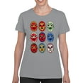 thumbnail image 2 of Officially Licensed Legends Of Lucha Libre Colorful Luchador Mask Collection Women's T-shirt, 2 of 3