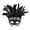 Silver, variant on Black Venice simulation feather camouflage mask, 3D relief,luxurious lace carnival mask for Halloween role-playing carnival party costumes and accessories