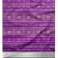 thumbnail image 1 of Soimoi Modal Satin Tissu Rayé & Mandala Kaléidoscope Tissu Imprimé par la Cour 42 Pouces de Large, 1 of 3