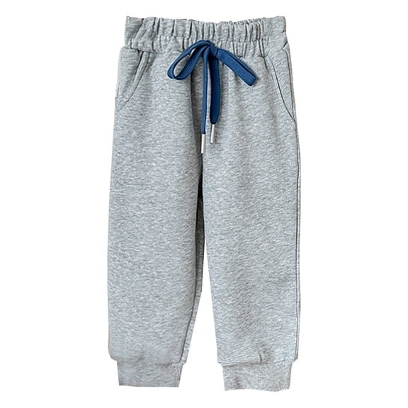 Boys Pants,Kids Sweatpants Boys And Girls Soft Casual Straight Leg Athletic Pants With Drawstring And Pockets,Girls Sweatpants,Light Gray,7-8 Years
