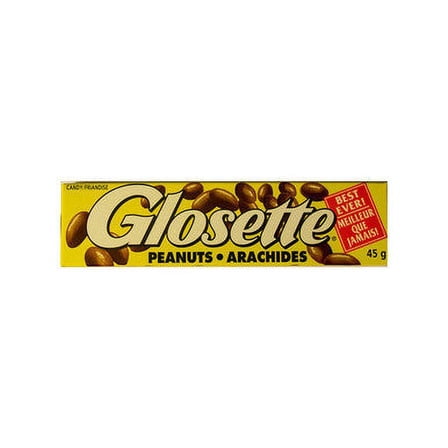 Glosette Chocolate Peanuts 45g/pack, (18 Count) {Imported from Canada}