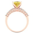 thumbnail image 4 of Clara Pucci 14K Rose Gold 2.63 Natural Citrine Engraveable Engagement Ring + Wedding Band Set, 4 of 7