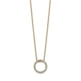 thumbnail image 2 of Auriga 14K Yellow Gold 1.4 mm Diamond Circle Necklace for Women 18", 2 of 5